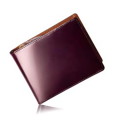 Lotte New Men's Double Fold Card Bag With Large Capacity - Trendha Cowhide Wallet, Style Japanese, Secret Compartment, European Women, Card Bag, Purses Designer, Bank Notes, Japanese Style, Wine Red