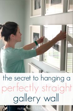 the secret to hanging a perfectly straight gallery wall