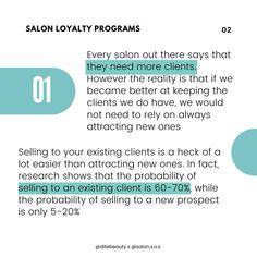 an info sheet with the words salon lollyy programs written in green and blue