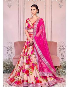 Buy Peach Color Sequence work lehenga choli Red Lehenga Choli, Raw Silk Lehenga, Beautiful Bridal Dresses, Resham Work, Kalki Fashion, Designer Bridal Lehenga