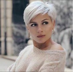 Short White Hair, Short Grey Hair, Medium Long Hair, Short Pixie Haircuts, Short Pixie Cut, Short Hairstyle, Short Haircut, Short Blonde, Blonde Bobs