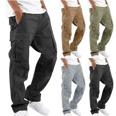 Season:Spring  Summer; Fabric:80% Cotton; Gender:Men's; Style:Streetwear,Fashion,Classic Style; Occasion:Casual,Daily; Fit Type:Regular Fit; Function:Comfort,Soft,Breathable; Waistline:Mid Waist; Pattern:Solid Color; Design:Multiple Pockets,Elastic Waist,Drawstring; Pants Type:Cargo Pants,Trousers,Joggers; Fly Type:Elasticity,Drawstring; Front page:FF; Listing Date:07/09/2022; Production mode:External procurement; Hips:; Length:; Waist: Sweatpants Streetwear, Men's Cargo Pants, Overalls Men, Mens Overalls, Streetwear Male, Sweatpants Style, Streetwear Mode, Mens Workwear, Men Trousers