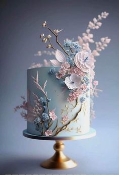 Luxury Birthday Cake, How To Decorate Cakes, Flower Cake Design, Fantasy Cake, Beautiful Cake Designs, Creative Cake Decorating, Gateaux Cake, Creative Birthday Cakes, Awesome Cakes