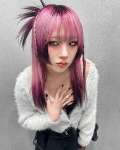 Harajuku Hair Color, Hair Dye Styles Ideas, Japanese Hair Dye, Haircut Tips, Belle Hairstyle, Haircut Tip, Hair Challenge