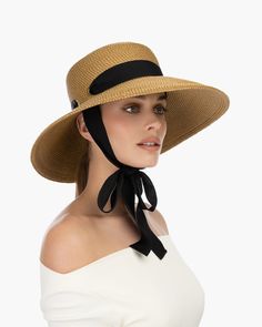 Artista Straw Floppy Hat | Wide Brim | With Ribbon | Eric Javits | Eric Javits Hat Wide Brim, Art Costume, Women's Headwear, Costume Institute, Film Industry, Wide Brimmed, Vanity Fair, Leather Accessories, Bling Bling