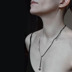 Industrial Berlin Nightclub Inspired Necklace Minimalist Black Silver Chain Choker Urban Raw Elegance Leather Steel Unisex Layered Necklace - Etsy Minimalist Black Double Chain Necklace, Black Minimalist Necklace With Silver Chain, Minimalist Black Chain Necklace With Silver Details, Minimalist Black Chain Necklace With Silver Chain, Minimalist Black Necklace With Silver Chain, Minimalist Black Chain Necklace With Adjustable Chain, Minimalist Black Chain Choker Necklace, Edgy Black Necklace With Silver Chain, Black Lariat Chain Necklace