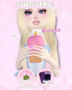 a girl holding an apple in her hands with the caption cupcake on it