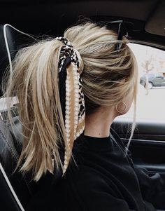 Hair Styles To Try, Peinados Fáciles Para Cabello Corto, Hair Dos, Gorgeous Hair, Scarf Hairstyles, Hair Day, Diy Hairstyles, Pretty Hairstyles, Summer Hairstyles