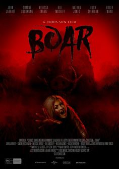 a movie poster for the horror film boar