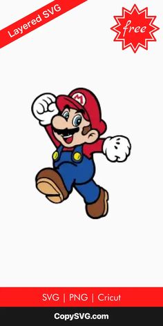 Jump into Fun with Mario Svg Free for Gaming Fans