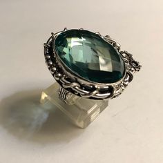 Stunning 925 Sterling Silver Ring Size 7 30 Carats Of Aquamarine Stones 100% Authentic Stones, 925 Sterling Silver. This Will Be A Nice Addition To Your Jewelry Collection. Thanks For Dropping In An Checking My Closet Out. God Has Blessed Me With Such Wonderful People In My Life. May Gods Light Shine Upon All Of You. Hugs. Green Oval Topaz Ring In Sterling Silver, Luxury Oval Sterling Silver Crystal Ring, Luxury Silver Oval Crystal Ring, Elegant Silver Emerald Ring Collectible, Formal Silver Emerald Ring, Luxury Sterling Silver Hallmarked Emerald Ring, Luxury Hallmarked Emerald Ring In Sterling Silver, Collectible Oval Topaz Ring In Sterling Silver, Classic Silver Sterling Emerald Ring