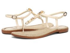 Sam Edelman Gigi Retro - Women's Shoes : Modern Ivory : The sleek style Sam Edelman Gigi Retro sandals are so subtle, they almost disappear. Leather upper. Synthetic lining. Foam footbed. Slip-on style. Adjustable ankle buckle closure. Flat sandals. Round toe silhouette. Synthetic outsole. Imported. Measurements: Heel Height: 1 2 in Product measurements were taken using size 7, width M. Please note that measurements may vary by size. Weight of footwear is based on a single item, not a pair. Retro Sandals, Sleek Style, Retro Women, Sleek Fashion, Women's Sandals, Sam Edelman, Flat Sandals, Ebay Finds, Women's Shoes