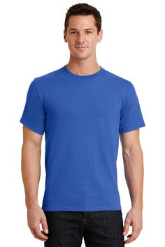 Port & Company - Essential Tee PC61A year-round essential, our best-selling t-shirt has been voted 'most popular' by groups, teams, clubs and schools across America.| 6.1-ounce, 100% soft spun cotton 98/2 cotton/poly (Ash) 90/10 cotton/poly (Athletic Heather) 50/50 cotton/poly (Dark Heather Grey) Men Beach, Work Wear Women, Dyeing Process, White Ink, Zip Sweatshirt, Dye T Shirt, Vintage Look, Vintage Looks, Shirts Tops