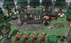 20 Spooky Halloween Island Ideas For Animal Crossing: New Horizons – FandomSpot Acnh Potions Shop, Animal Crossing Cemetery, Acnh Witchcore, Acnh Halloween Island Ideas, Acnh Witchy, Halloween Acnh, Acnh Spooky