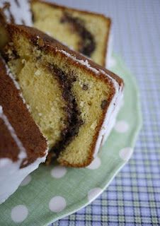 slices of cake sitting on top of a green plate