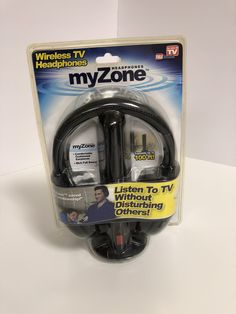 two black cables in packaging on a white surface with an ad for myzonee