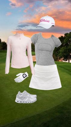 Cart Girl Outfits Golf, Girl Golf Aesthetic, Tennis Photoshoot, Cute Athletic Outfits