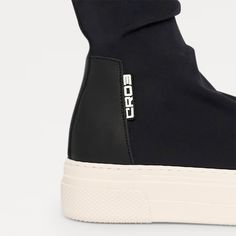 Manò sneaker in black lycra.Model medium: 38cm Cream colored rubber sole Color Crema, Sneakers Black, Cream Color, Rubber Sole, Cream, Sneakers, Black, Color