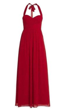 Selene Halter Neck Ruched Dress BCBGMAXAZRIA Chevron Outfit, Red Dress Maxi, Runway Dresses, Luxury Women Fashion, Linnet, Red Silk, Halter Neckline, Ruched Dress, Sleeveless Maxi Dress