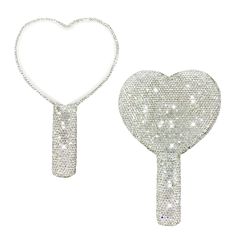 PRICES MAY VARY. Makeup Mirror---You can get 1pc heart mirror,make up mirror is approximately 6.5*4.3(L*W) inches. Hand Mirror with Handle---Makeup mirror mirror with HD glass, clear mirror.The back of the silk flannelette, high quality rhinestone material, embellished back, solid quality, elegant and exquisite. Cosmetic Mirror---Cute handheld mirror adopts heart-shaped design and rhinestones embellish to satisfy girls' girly hearts. Rhinestone Mirror---The diamond mirror design is simple and cu Rhinestone Mirror, Diamond Mirror, Heart Mirror, Rhinestone Material, Handheld Mirror, Makeup Mirrors, Cosmetic Mirror, Rhinestone Heart, Hand Mirror