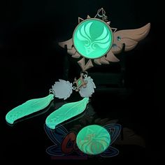 glow in the dark wind chime with wings and an owl on it's back