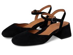 PRICES MAY VARY. Round toe low heel. Arch support Poron cushioned insole. Buckle entry. 1.77" heel height. Kenneth Cole, Arch Support, Low Heels, Black Suede, Special Features, Dance Shoes, Heel Height, Arch, Buckle