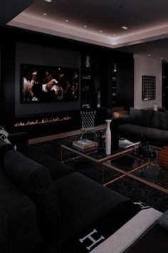 a black and white photo of a living room