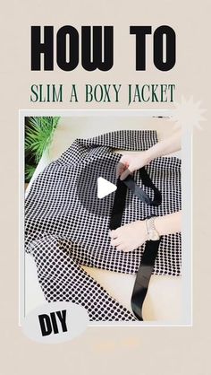 the cover of how to slim a boy jacket by diy, with an image of hands holding a tie