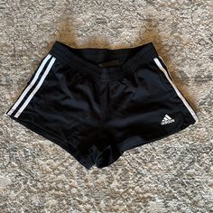 Adidas Aeroready Shorts, Black With White Stripes/Logo, No Bloomers, Elastic Waist Band, Never Worn Adidas Black Summer Shorts, Black Adidas Shorts For Summer, Adidas Black Shorts, Mha Dr, Dr Wardrobe, Shorts Adidas, Outfit Inspired, Womens Jordans, Adidas Shorts