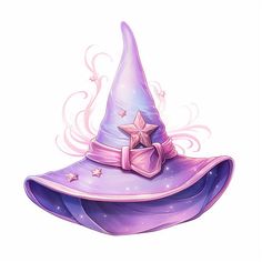 Witch Hat Clipart in Pastel Colors Art Style: 4K Vector & Stencils Witch Hat Stencil, Witch Hat Clipart, Kawaii Witch, Hat Clipart, Pastel Colors Art, Digital Banners, Custom Trophies, Simple Object, Colors Art