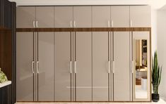 Minimalistic design and shades for elegant wardrobes. Laminate Wardrobe Design, Latest Wardrobe Designs, Modern Bedroom Wardrobe