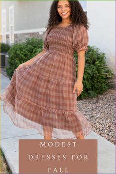 Dresses From Shein, Modest Dress Outfits, Fall Dresses For Women, Modest Fall Outfits, Sunday Dresses, Dresses For Fall, Floral Print Sweater, Neesees Dresses