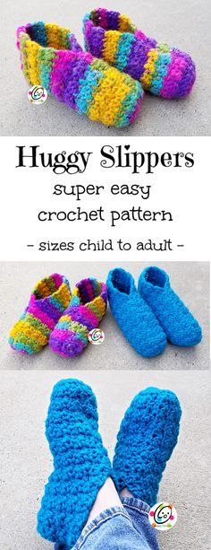 the crochet slippers pattern is easy to make