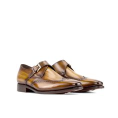 Fisher Patina Single Monk - Premium Men Dress Shoes from Que Shebley - Shop now at Que Shebley Staple Shoes, Custom Made Shoes, Goodyear Welt, Leather Buckle, Monk Strap, Handmade Shoes, Blue Shoes, Luxury Shoes, On Shoes