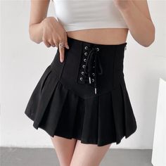 Material: Polyester Color: Black, Grey, Khaki, White Shape: A-line Waist: High waist Unit: CM Waist Hip Length S 60 92 37 M 64 96 38 L 68 100 39 * 1cm ≈ 0.3937 inch Note: There may be 2-3cm error due to manual measurement. If you need size help, please drop us a message, we'd love to help. Ribbon Skirt, Ribbon Skirts, High Waist Skirt, Vintage Ribbon, Hip Length, Black Grey, Waist Skirt, Skater Skirt, High Waisted Skirt