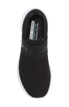 An ultraflexible outsole grounds this comfort-focused slip-on featuring an engineered-mesh upper and supportive footbed. Textile upper and lining/synthetic sole Imported Slip-on Running Shoes With Arch Support For Sports, Synthetic Slip-on Sneakers With Arch Support For Running, Functional Synthetic Slip-on Sneakers For Sports, Black Athleisure Slip-on Sneakers With Cushioned Footbed, Functional Black Slip-on Sneakers With Arch Support, Sporty Slip-ons With Cushioned Footbed For Sports, Black Sporty Slip-ons With Cushioned Footbed, Cushioned Slip-on Sneakers For Sports, Functional Slip-on Sneakers With Cushioned Footbed For Sports