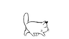 a black and white drawing of a cat