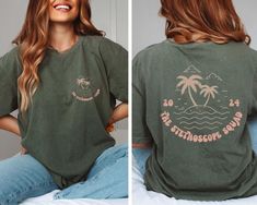 Hi, Welcome to FashionxTee Custom Comfort Colors® Family Beach Shirt, Personalized Matching Group Vacation Shirt, Girls Trip Tropical Island Bach Retro Groovy Oversize Our soft and comfortable shirts are printed, pressed and shipped to you from our boutique. Enjoy your shopping!🛍️ ✔️Please make sure you check our size cards before you place your order. 📏 ✔️Please send me a message for all your questions and suggestions. It is my pleasure to assist you! **Group t-shirts are not sold as a set. They are sold separately. HOW TO ORDER SHIRT 1-) Please, Check and Review all Photos. 2-) From the drop-down menus, choose your T-shirt size and color. 3-) Select the quantity that you want. 4-) Click "ADD TO CART". And, you can go back to add more product color for your family members or You can com Group Vacation Shirts, Group Vacation, Personalized Matches, Text Shirt, Retro Groovy, Beach Shirt, Family Beach, Tropical Island, Vacation Shirts