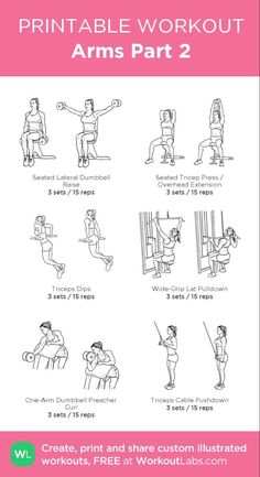 the printable workout guide for arms part 2