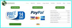 the website for free trial is shown with several different items on it, including credit cards and