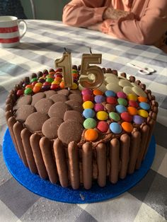 a birthday cake with the number five on it