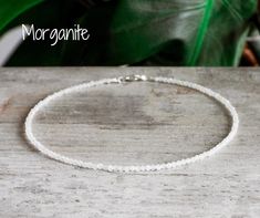 Dainty Faceted Morganite Gemstone Beaded Anklet Crystal Healing Boho Bohemian Pastel Soothing Heartbreak Heart Chakra Love Minimalist Silver - Etsy Canada Devine Love, Morganite Gemstone, Beaded Anklet, Beaded Anklets, Anklet Jewelry, Body Jewellery, Close To My Heart, Heart Chakra, Morganite