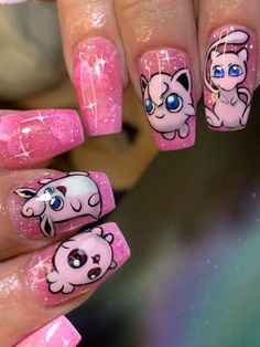 Pikachu Nails, Pokemon Nails, Crazy Nail Art, Nail Art Disney, Really Cute Nails, Crazy Nails, Nails Only