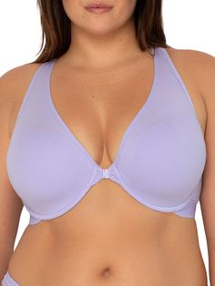 PRICES MAY VARY. Make getting ready easier with the Smart&Sexy Comfort Cotton Front & Back Close Racerback Bra. Duo-close design allows you customize the fit from the back and makes it easy for on and off with front closure. This racerback bra is made of soft, stretchy cotton and features lightly lined demi cups for extra comfort while highlighting your neckline. This sporty bra has pinch-free straps to ensure all-day support, while the ribbed elastic bottom band supports you throughout the day. Wide Strap Bra, Front Closure Bra, Demi Cup, Racerback Bra, Everyday Bra, Womens Bras, T Shirt Bra, Bra Cups, Push Up Bra