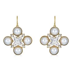 Regality in an earring. Swarovski and pearl make this set of earrings a timeless striking classic. Choose from 14K Gold and Silver. Made in NYC. *This next reserved round of 14K is on Pre-Order and ships approx. 2/17* Epona Valley, Top Secret, Wedding Earrings, Gold And Silver, Pre Order, Silver Gold, Silver Earrings, Ships, Silver