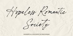 a piece of paper with the words apples and romantic society written in cursive writing