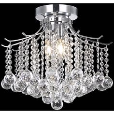 crystal jewel chandelier with chrome finish