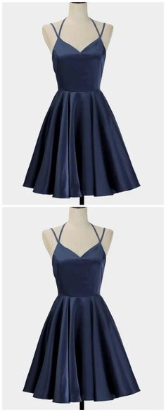 Spark Queen Simple Short Blue Sleeveless V Neck Mini Evening Dress Blue Grad Dresses, Grade 8 Grad Dresses, Mini Evening Dress, Promotion Dresses, Grad Dresses Short, School Dance Dresses, Evening Mini Dresses, Hoco Dresses Short, Blue Dress Short