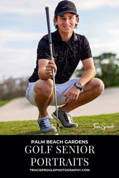 Jupiter Florida Senior Golf Portraits Guy Poses Golf Portraits Senior Pics, High School Senior Golf Photos, Senior Boy Golf Photos, Boys Golf Senior Picture Ideas, Senior Picture Ideas For Guys Golf, Senior Picture Ideas Golf, Golf Media Day Poses, Golf Portraits, Golf Poses