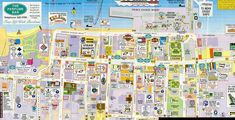 a map of the city of san francisco, california with all its attractions and parks